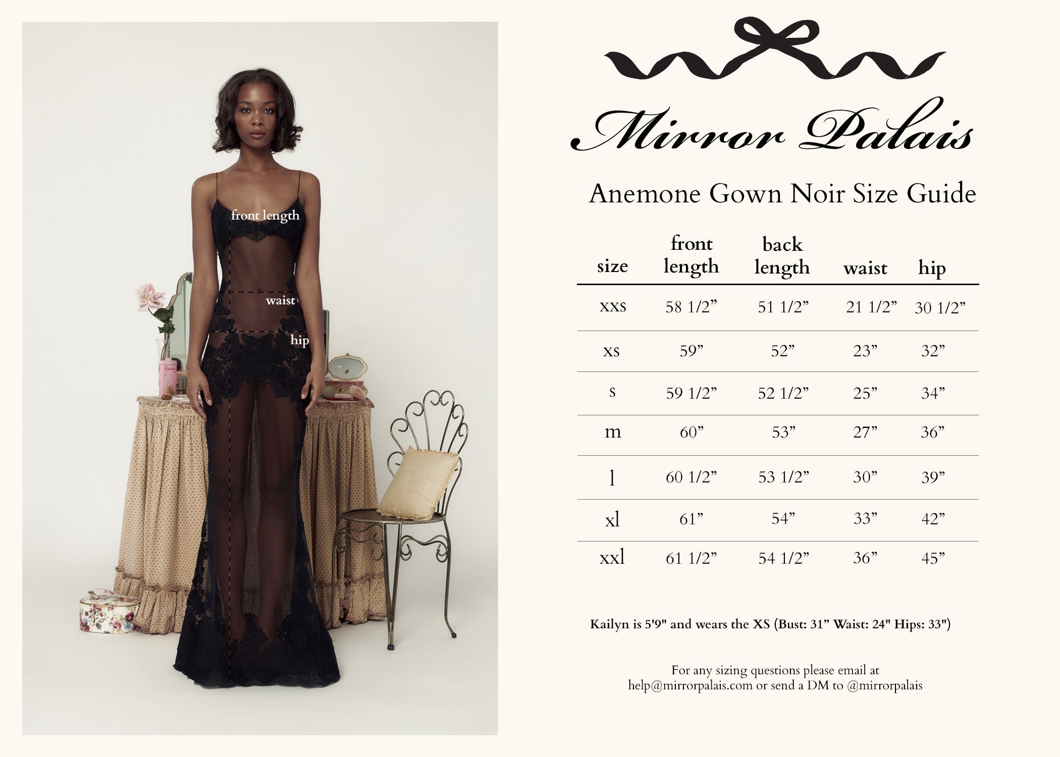 Anemone Gown in Noir
