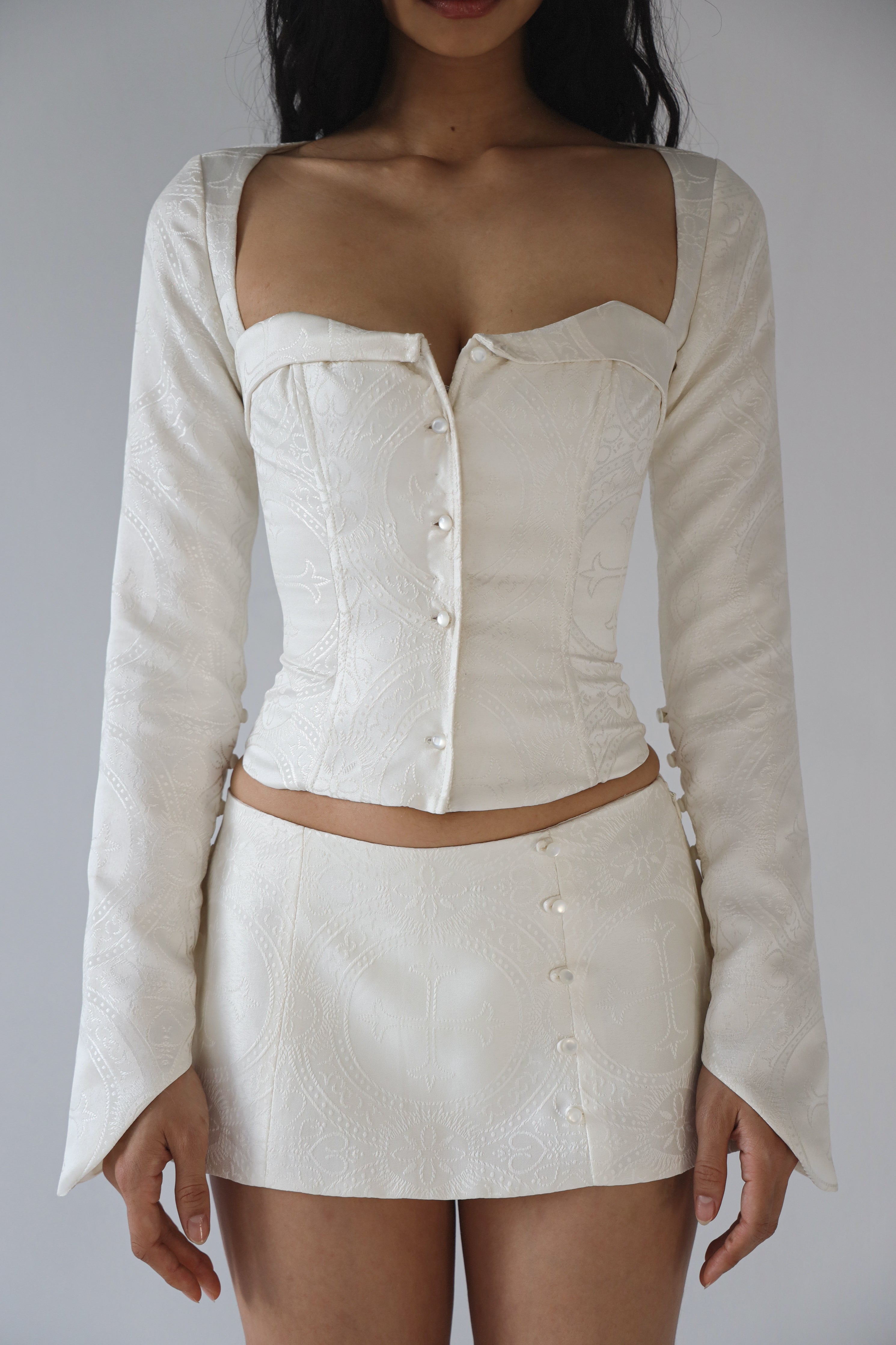 Medici Bustier in Pearl